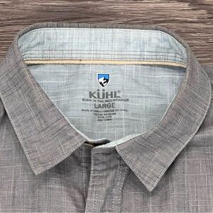 Kühl Men's Karib Stripe‎ Storm Short Sleeve Button Down Large Shirt